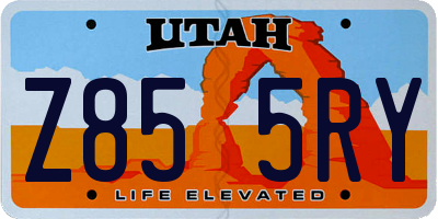 UT license plate Z855RY