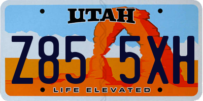 UT license plate Z855XH