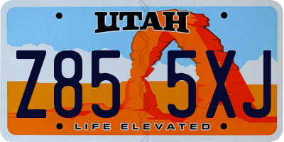 UT license plate Z855XJ