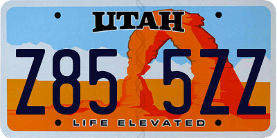 UT license plate Z855ZZ