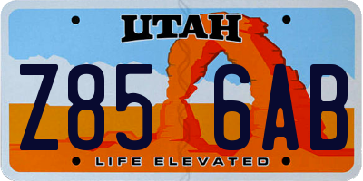 UT license plate Z856AB