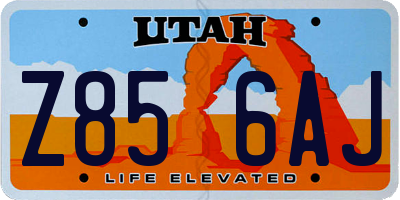 UT license plate Z856AJ