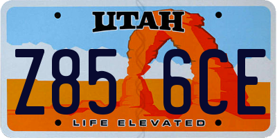 UT license plate Z856CE