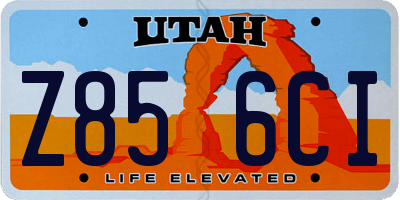 UT license plate Z856CI