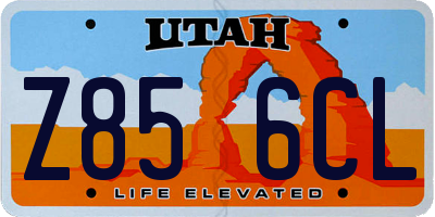 UT license plate Z856CL