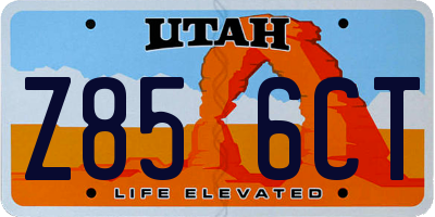 UT license plate Z856CT