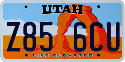 UT license plate Z856CU