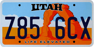 UT license plate Z856CX