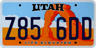 UT license plate Z856DD