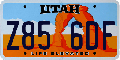 UT license plate Z856DF