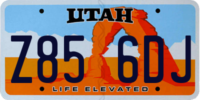 UT license plate Z856DJ