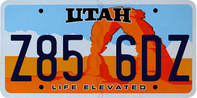 UT license plate Z856DZ