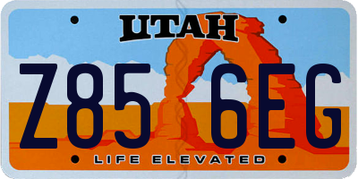 UT license plate Z856EG
