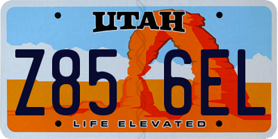 UT license plate Z856EL