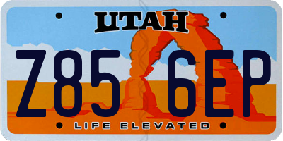 UT license plate Z856EP
