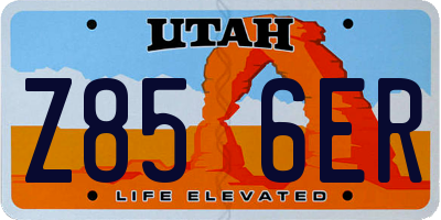 UT license plate Z856ER