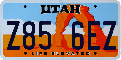 UT license plate Z856EZ