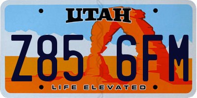 UT license plate Z856FM