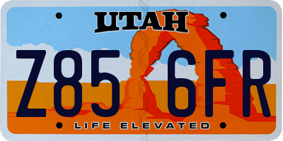UT license plate Z856FR
