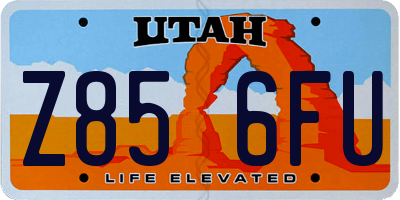 UT license plate Z856FU