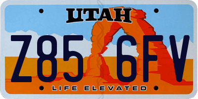 UT license plate Z856FV