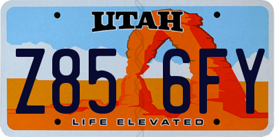 UT license plate Z856FY