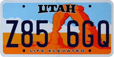 UT license plate Z856GQ