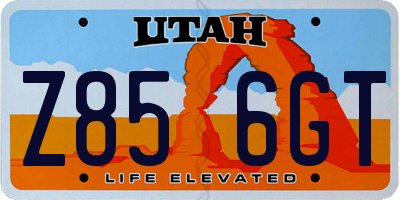 UT license plate Z856GT