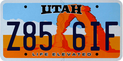 UT license plate Z856IF