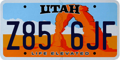 UT license plate Z856JF