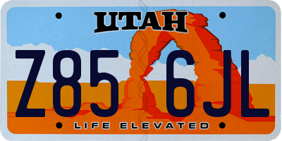 UT license plate Z856JL