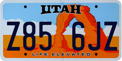 UT license plate Z856JZ