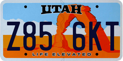 UT license plate Z856KT