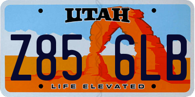 UT license plate Z856LB