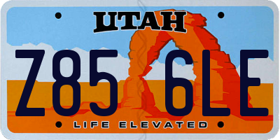 UT license plate Z856LE