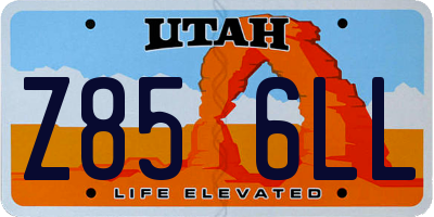 UT license plate Z856LL