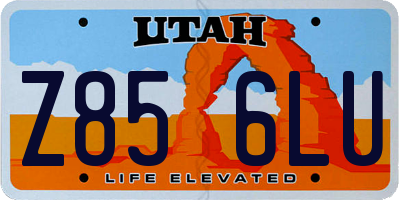 UT license plate Z856LU