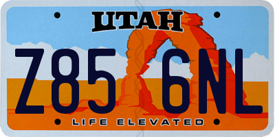UT license plate Z856NL