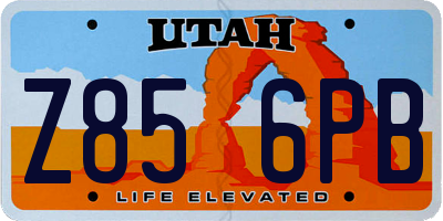 UT license plate Z856PB