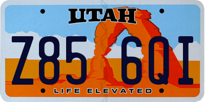 UT license plate Z856QI