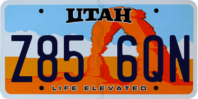 UT license plate Z856QN