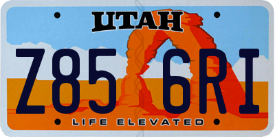 UT license plate Z856RI