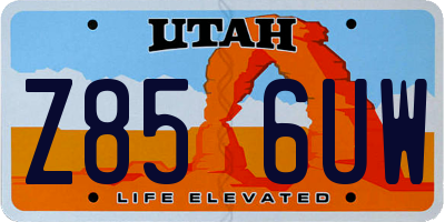 UT license plate Z856UW