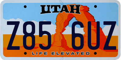 UT license plate Z856UZ
