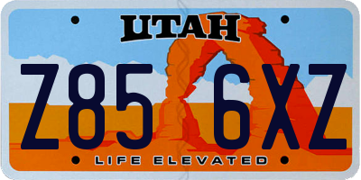 UT license plate Z856XZ