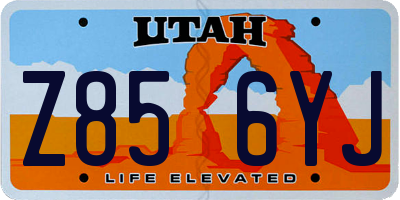 UT license plate Z856YJ