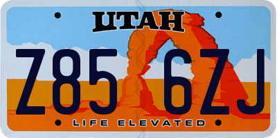 UT license plate Z856ZJ