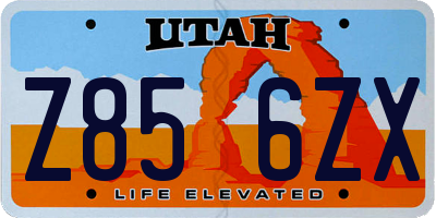 UT license plate Z856ZX