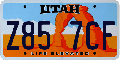 UT license plate Z857CF