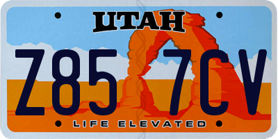 UT license plate Z857CV